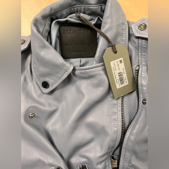 All saint leather jacket size 0 - Picture 4 of 5